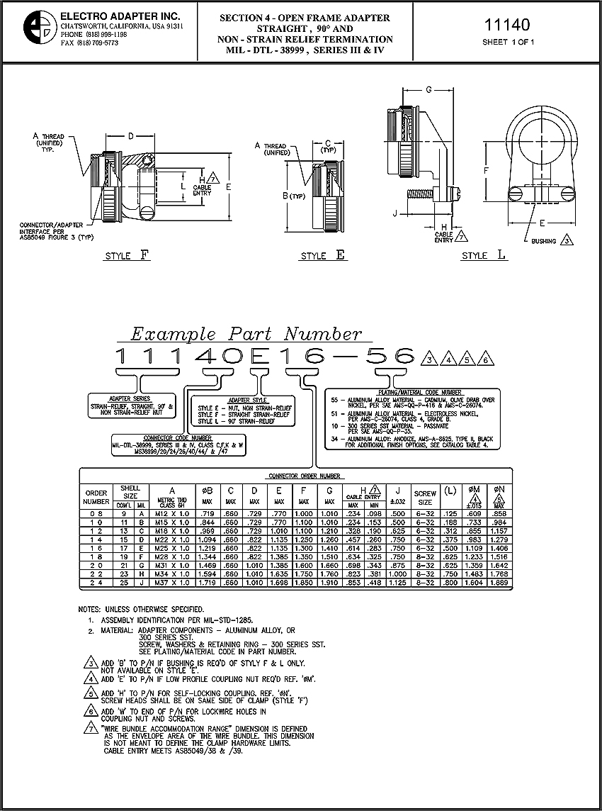 Electro Adapter 111, Backshells, AS85049, Backshell Adapters, Shrink