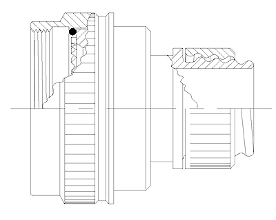 311 Backshell: 311 Backshell, 311 Lamp Base Thread Backshell, M85049 ...